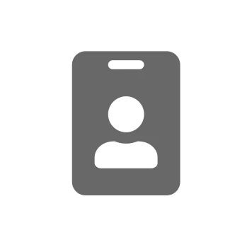Icoon van een grijze NFC identificatiebadge