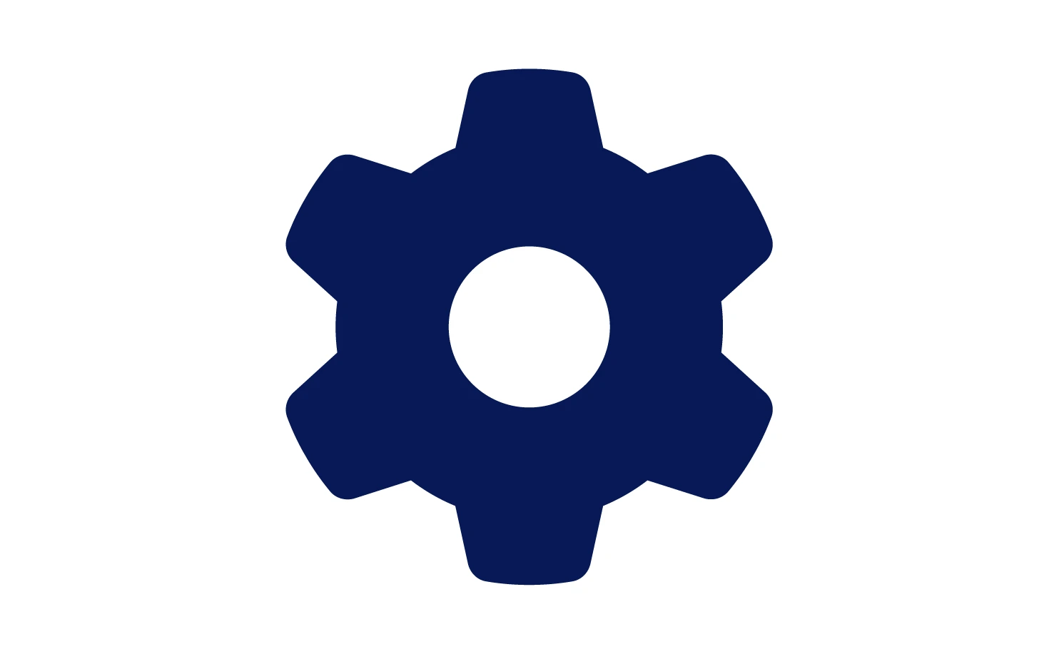 Blue cog icon