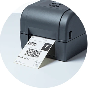 Brother TD-4T desktop label printer with shipping label output
