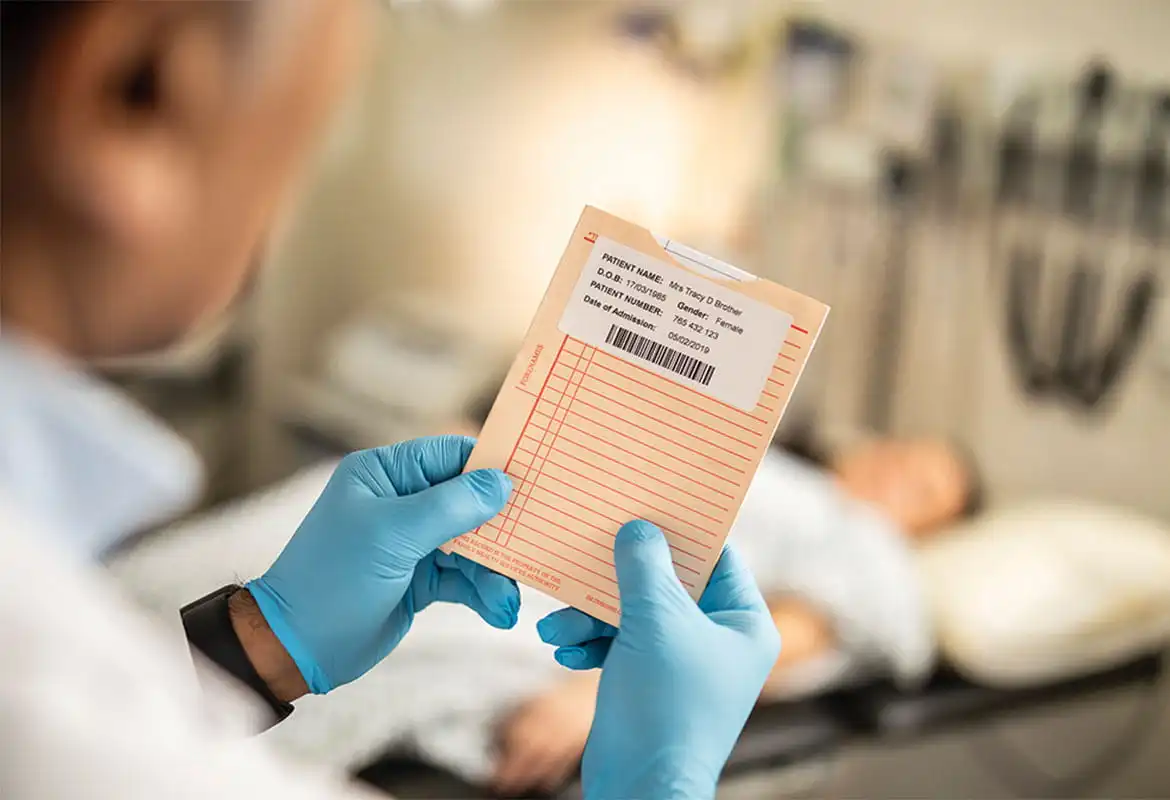 Patient file labelling