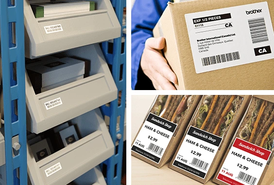 DK tapes die-cut labels
