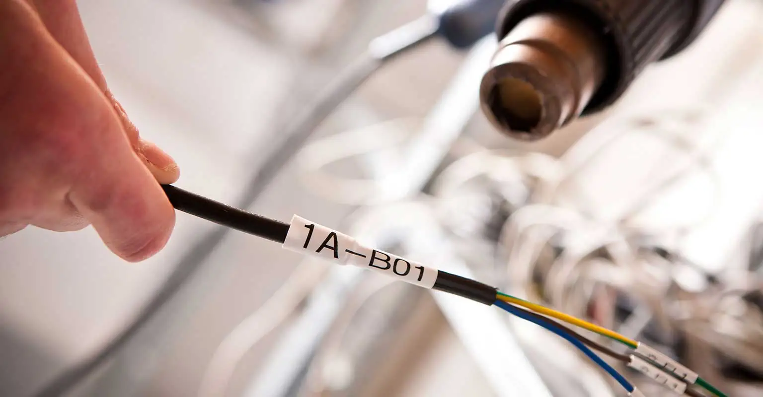 Labelprinter voor elektriciens krimpkous
